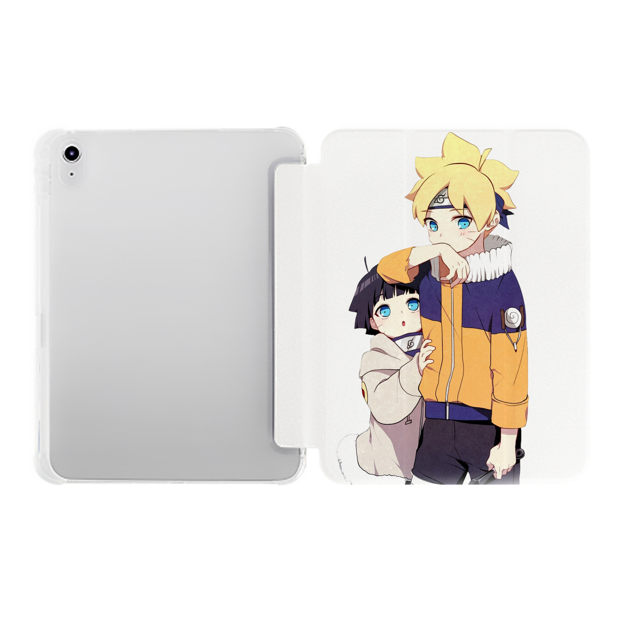 （画像用） NARUTO -ナルト- うずまき ボルト Uzumaki Boruto IPad ケース ペン収納付き 三つ折りスタンド PUレザー×シリコン 対応機種9.5/10.5/10.9インチ